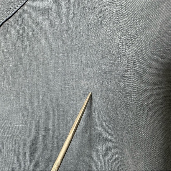 Athleta Womens Voyager Linen Shorts 8 Granite Blue Lightweight Adjustable Waist - Picture 9 of 12